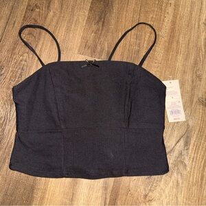 NWT Target Wild Fable Black Bow Crop Top